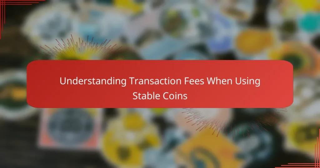 Understanding Transaction Fees When Using Stable Coins
