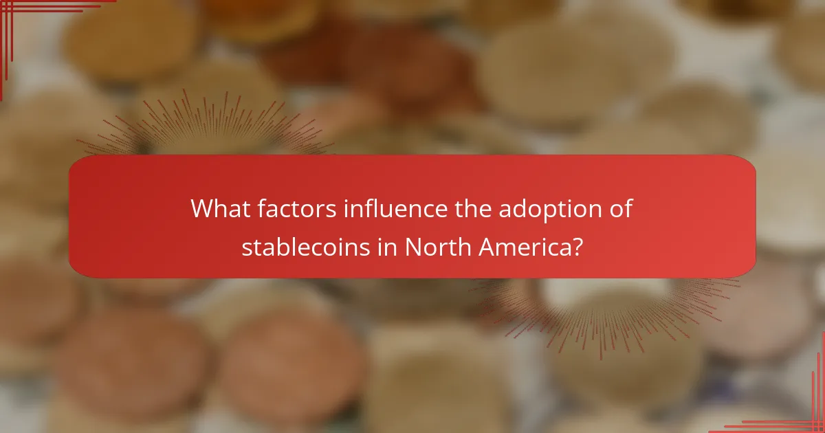 What factors influence the adoption of stablecoins in North America?
